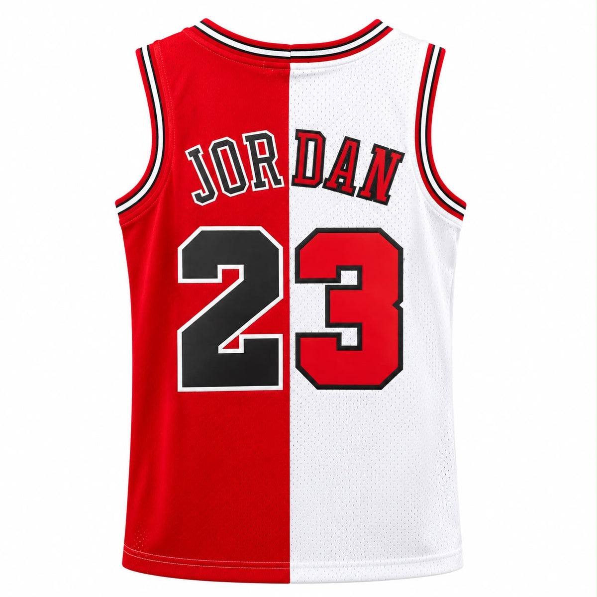 Michael Jordan #23 Chicago Bulls Split Design Mesh Basketball Jersey