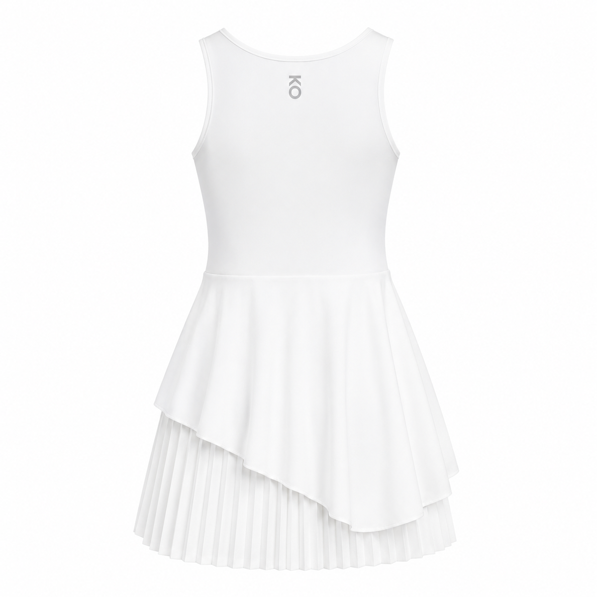 KORE Women's Asymmetric Pleated Performance Dress With Padded Bra