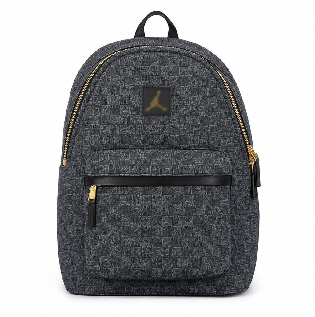 Monogram Denim Casual Backpack | 21L Everyday School & Travel Bag