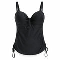 Swimsuit Set-Ruched Tankini Top With Swim Shorts