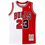 Michael Jordan #23 Chicago Bulls Split Design Mesh Basketball Jersey