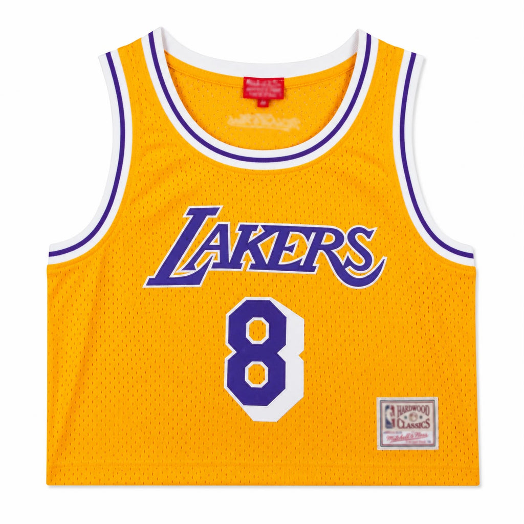 Women's Los Angeles Lakers Kobe Bryant #8 Cropped Basketball Jersey