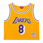 Women's Los Angeles Lakers Kobe Bryant #8 Cropped Basketball Jersey