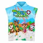 Kids Hooded Poncho Towel Wearable Bath & Swimming Towel