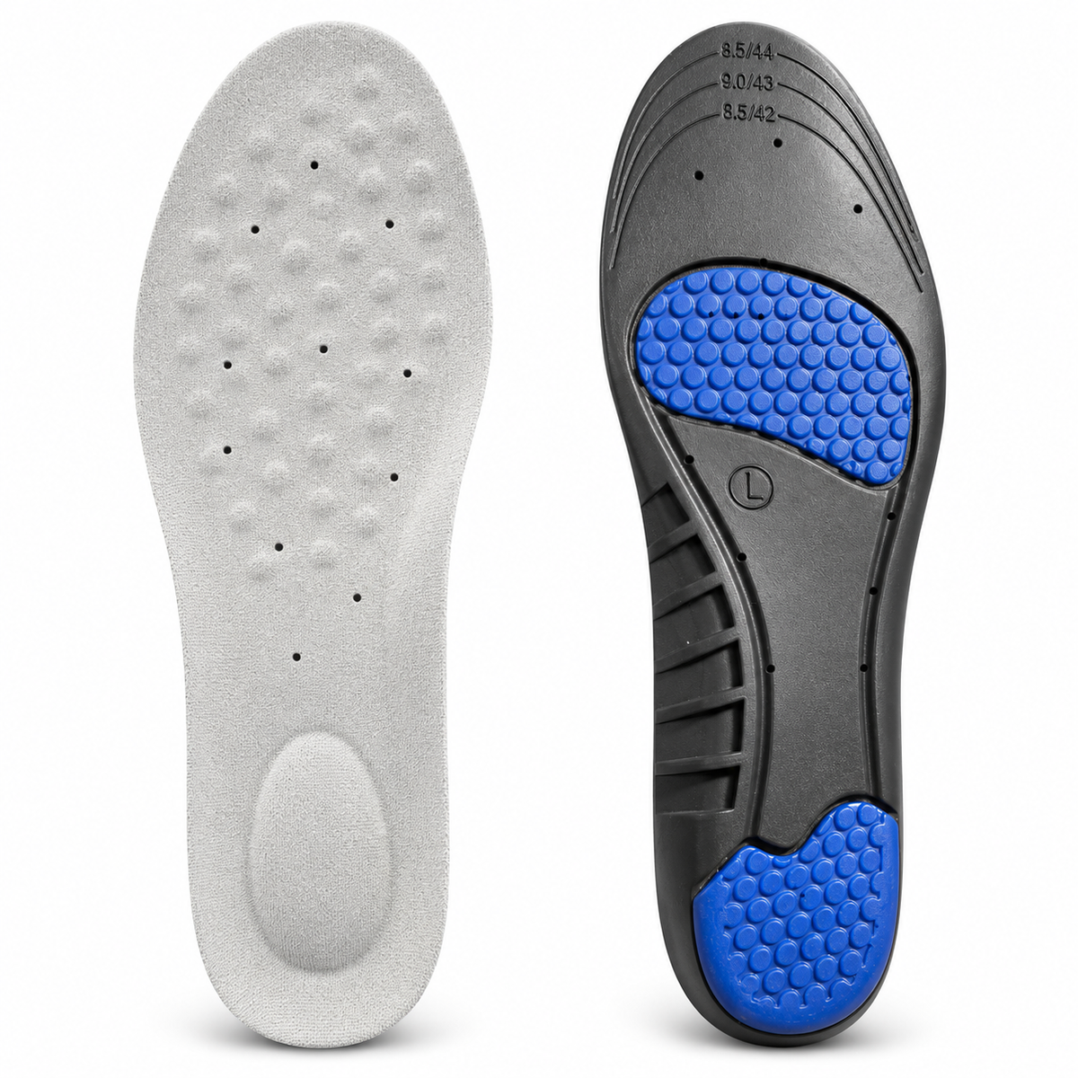 Golden Leaves Adjustable Cut-to-Size Comfort Insoles with Gel Cushioning