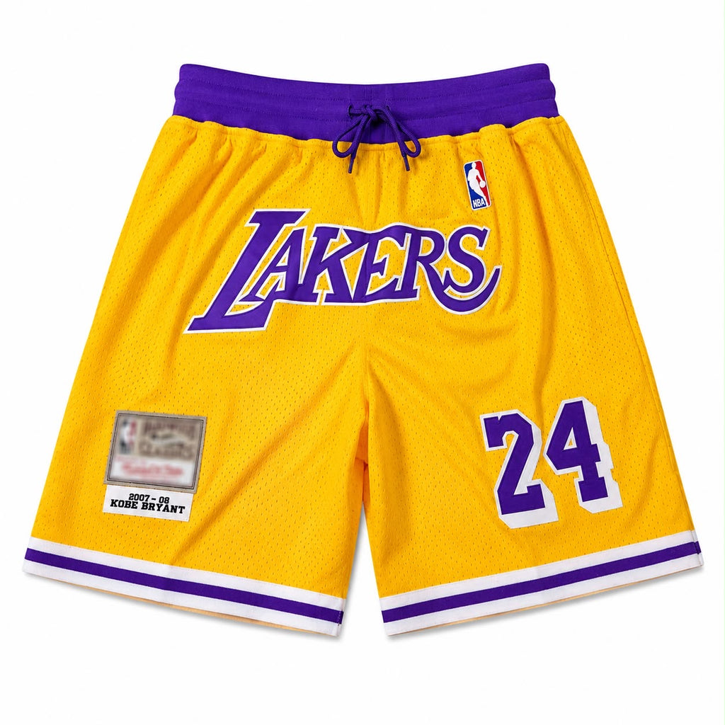 NBA Los Angeles Lakers Kobe Bryant #24 Hardwood Classics Basketball Shorts-Regular Fit-