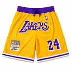 NBA Los Angeles Lakers Kobe Bryant #24 Hardwood Classics Basketball Shorts-Regular Fit-