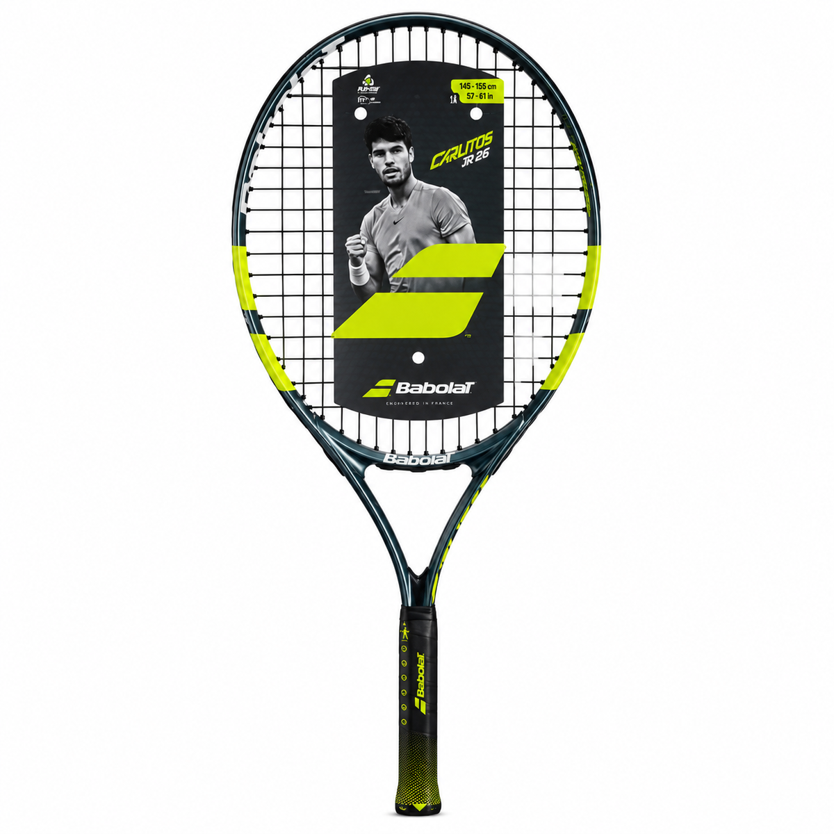 Babolat Carlitos Junior 26  Grey And Black Tennis Racket