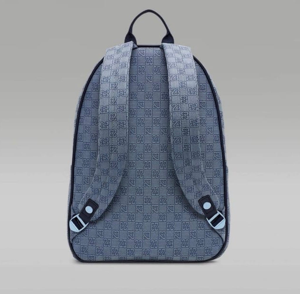 Monogram Denim Casual Backpack | 21L Everyday School & Travel Bag
