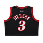 Women's Philadelphia 76ers Allen Iverson #3 Cropped Basketball Jersey