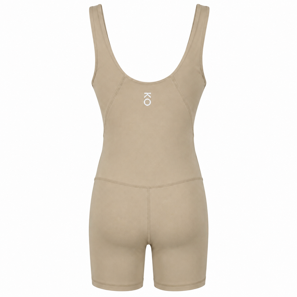 KORE WomenSeamless Scoop Neck Unitard Romper Shorts