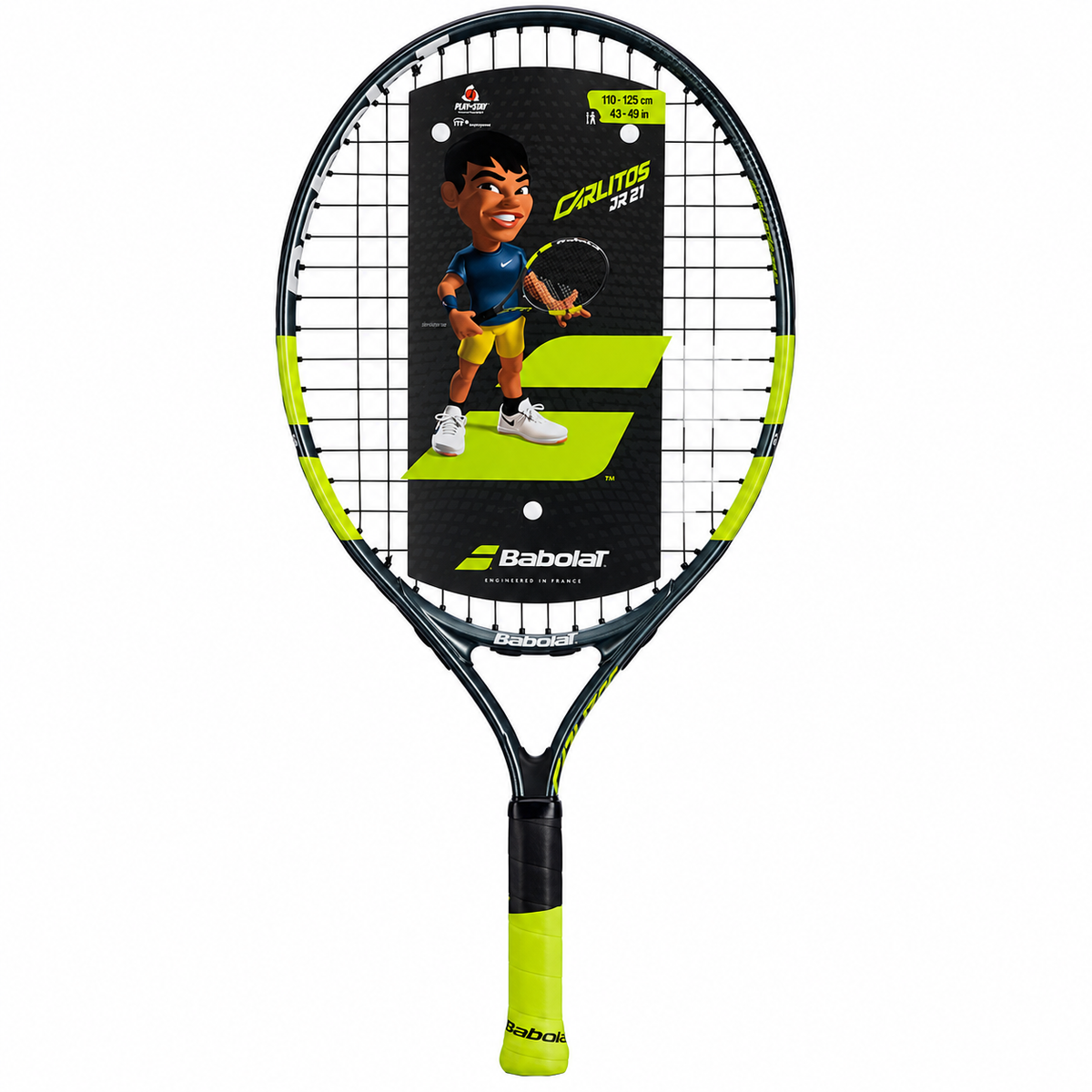 Babolat Carlitos Junior 21  Tennis Grey And Black Racket
