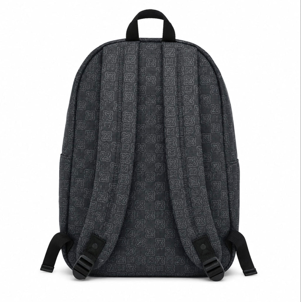 Monogram Denim Casual Backpack | 21L Everyday School & Travel Bag