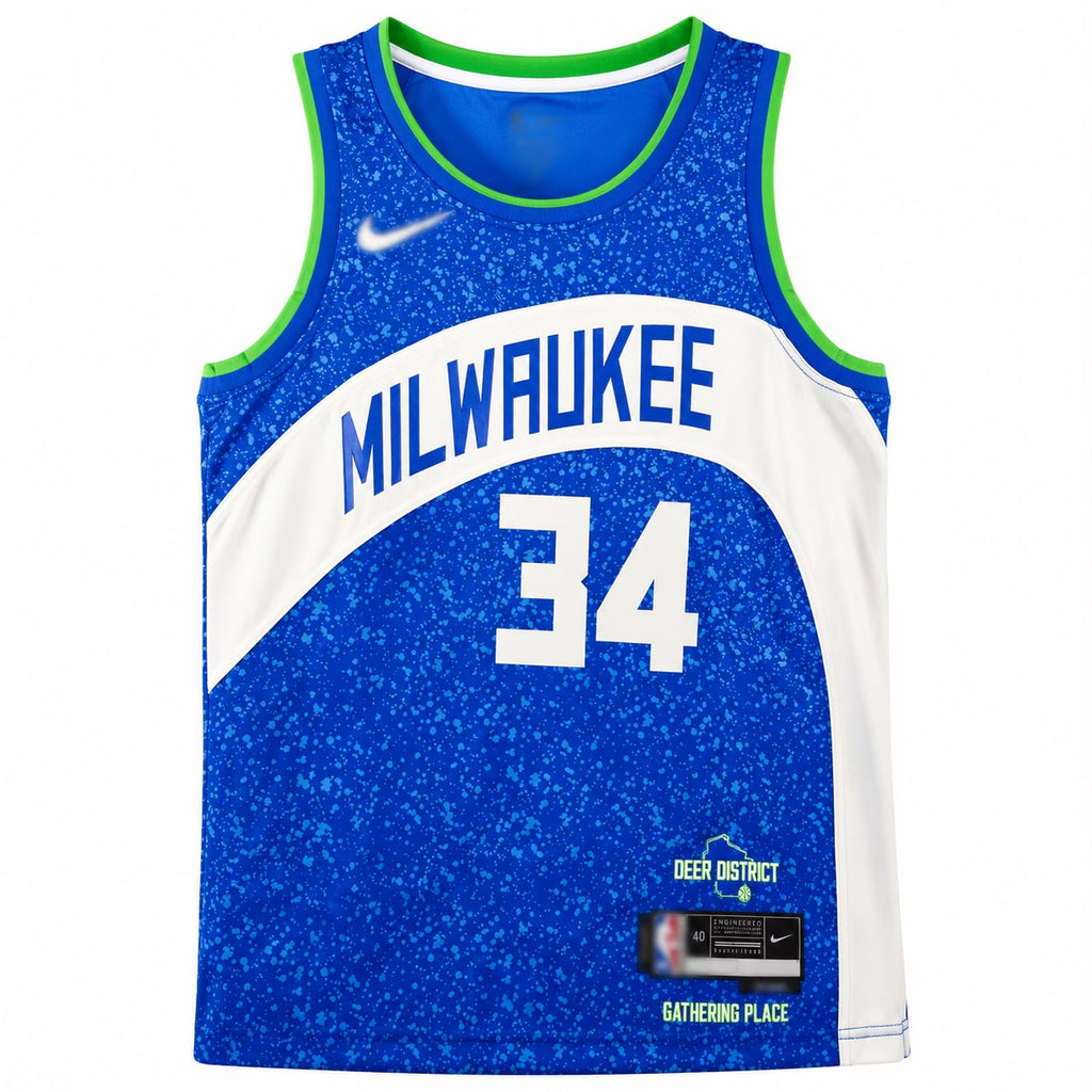 Milwaukee Bucks Giannis Antetokounmpo #34 Basketball Jersey