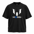 Lionel Messi Goat Signature Black Oversized Crewneck T-Shirt