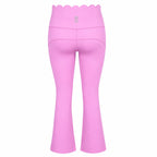 KORE Scallop Edge High-Waisted Flare Leggings -Soft Yoga Pants