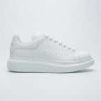 Chunky Sole Classic Leather Sneakers - Premium White Luxury Shoes