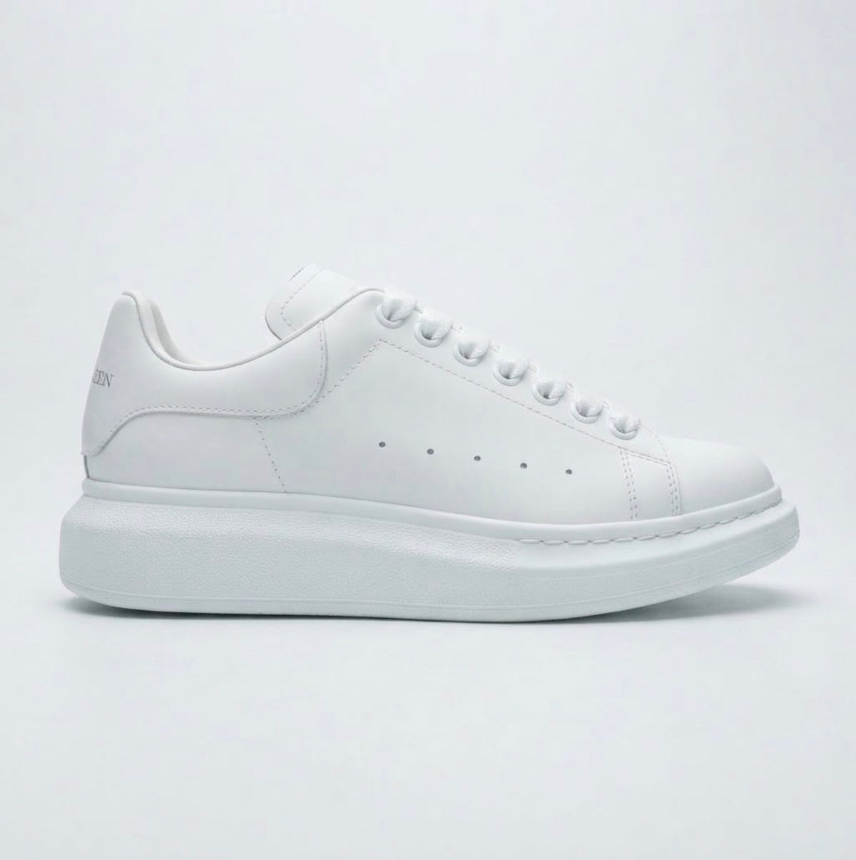 Chunky Sole Classic Leather Sneakers - Premium White Luxury Shoes