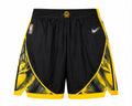 Black Yellow Athletic Basketball Shorts Lightweight Performance Fit