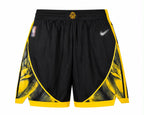 Black Yellow Athletic Basketball Shorts Lightweight Performance Fit