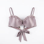 Bronze Bikini Set With Slip And Swim Cover