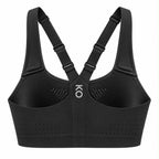 KORE Women High -Impact Front Zip Sports Bra With Adjustable Straps