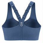 KORE Women High -Impact Front Zip Sports Bra With Adjustable Straps