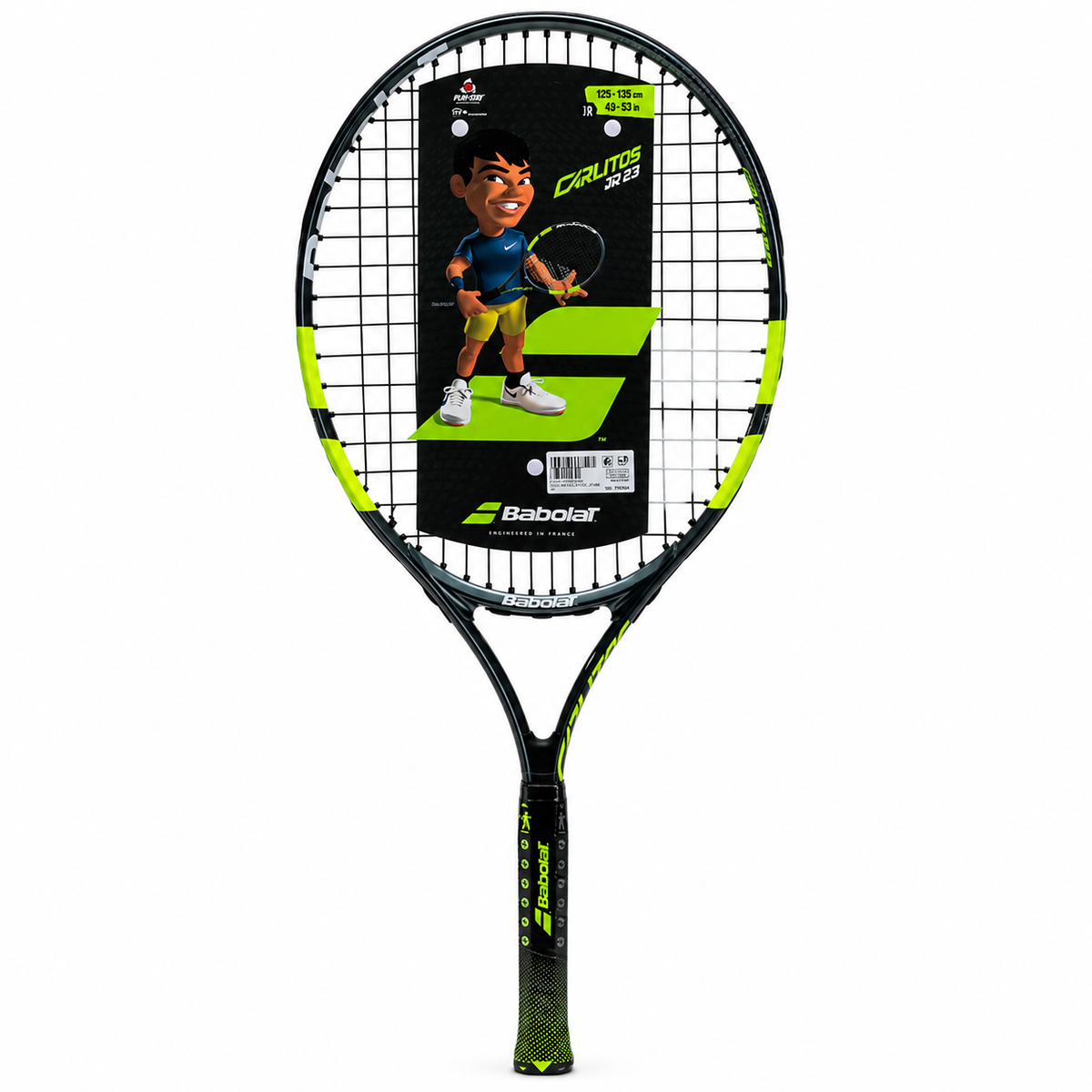 Babolat Carlitos Junior 23 Tennis Grey And Black Racket