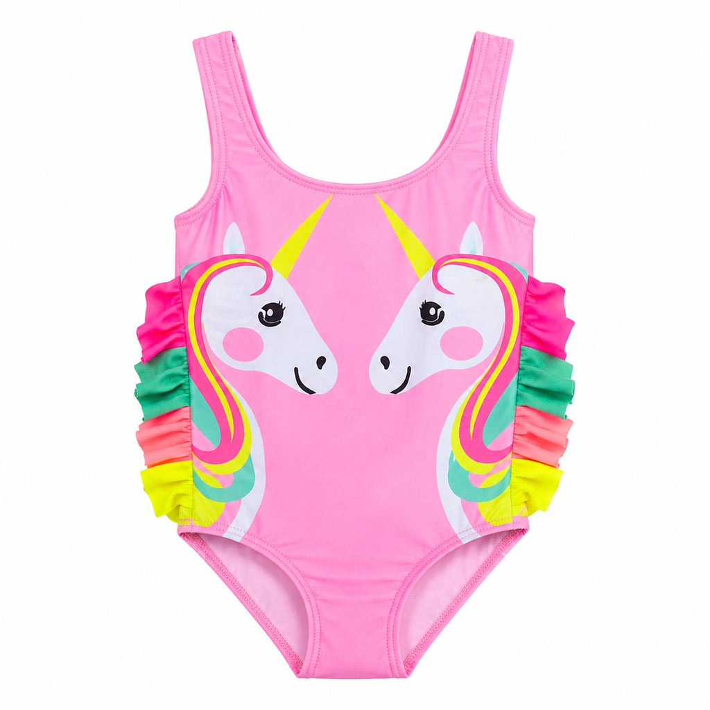 Girls 1 Piece Graphic Swimwear