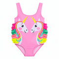 Girls 1 Piece Graphic Swimwear