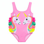 Girls 1 Piece Graphic Swimwear