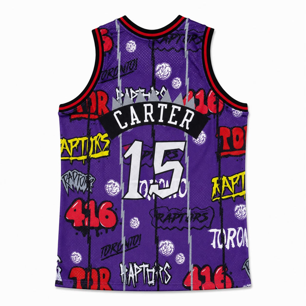 Toronto Raptors Vince Carter #15 Graffiti Editition Basketball Jersey