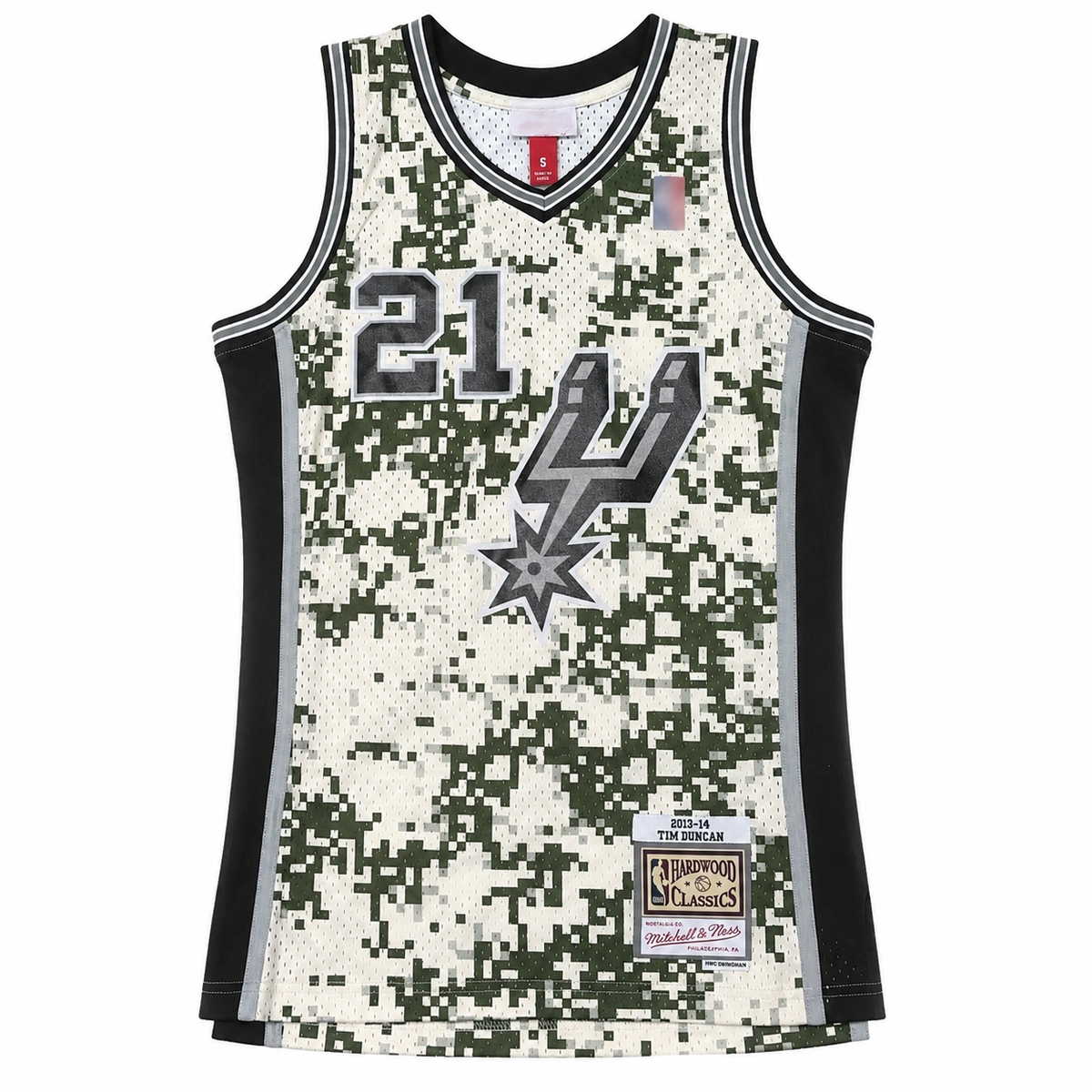 Tim Duncan #21 San Antonio Spurs Digital Camo Basketball Jersey