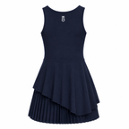 KORE Women's Asymmetric Pleated Performance Dress With Padded Bra