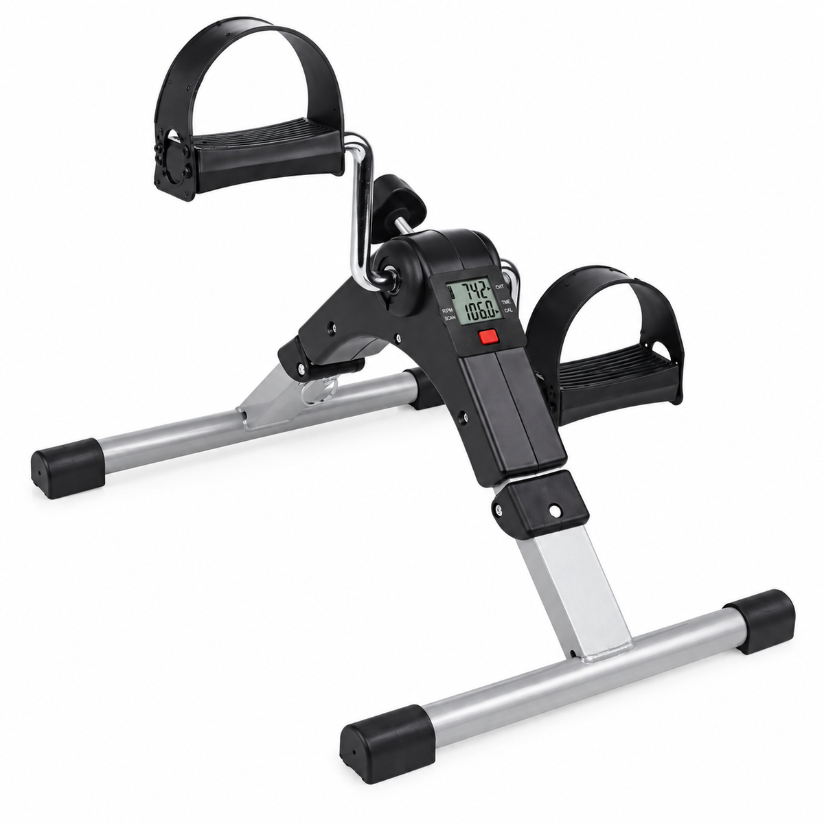 Foldable Mini Pedal Exerciser – Under Desk Exercise Bike with LCD Display for Arm & Leg Workouts