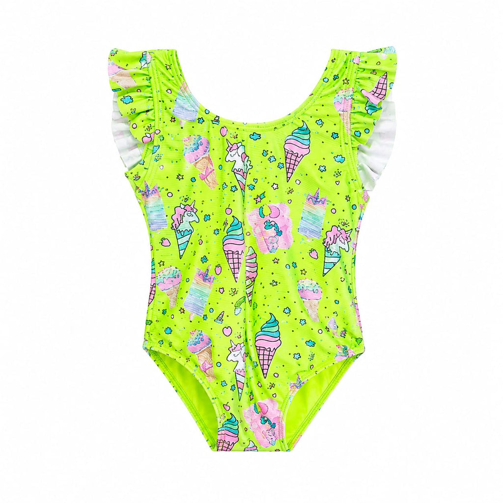 Girls 1 Piece Graphic Swimwear