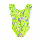 Girls 1 Piece Graphic Swimwear