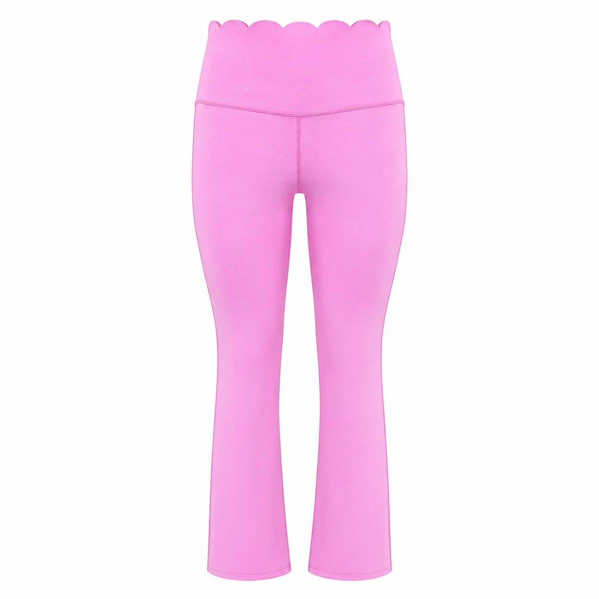 KORE Scallop Edge High-Waisted Flare Leggings -Soft Yoga Pants