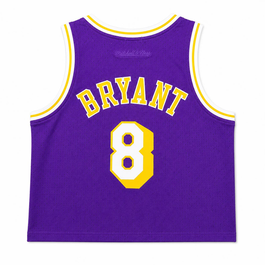 Women's Los Angeles Lakers Kobe Bryant #8 Cropped Basketball Jersey