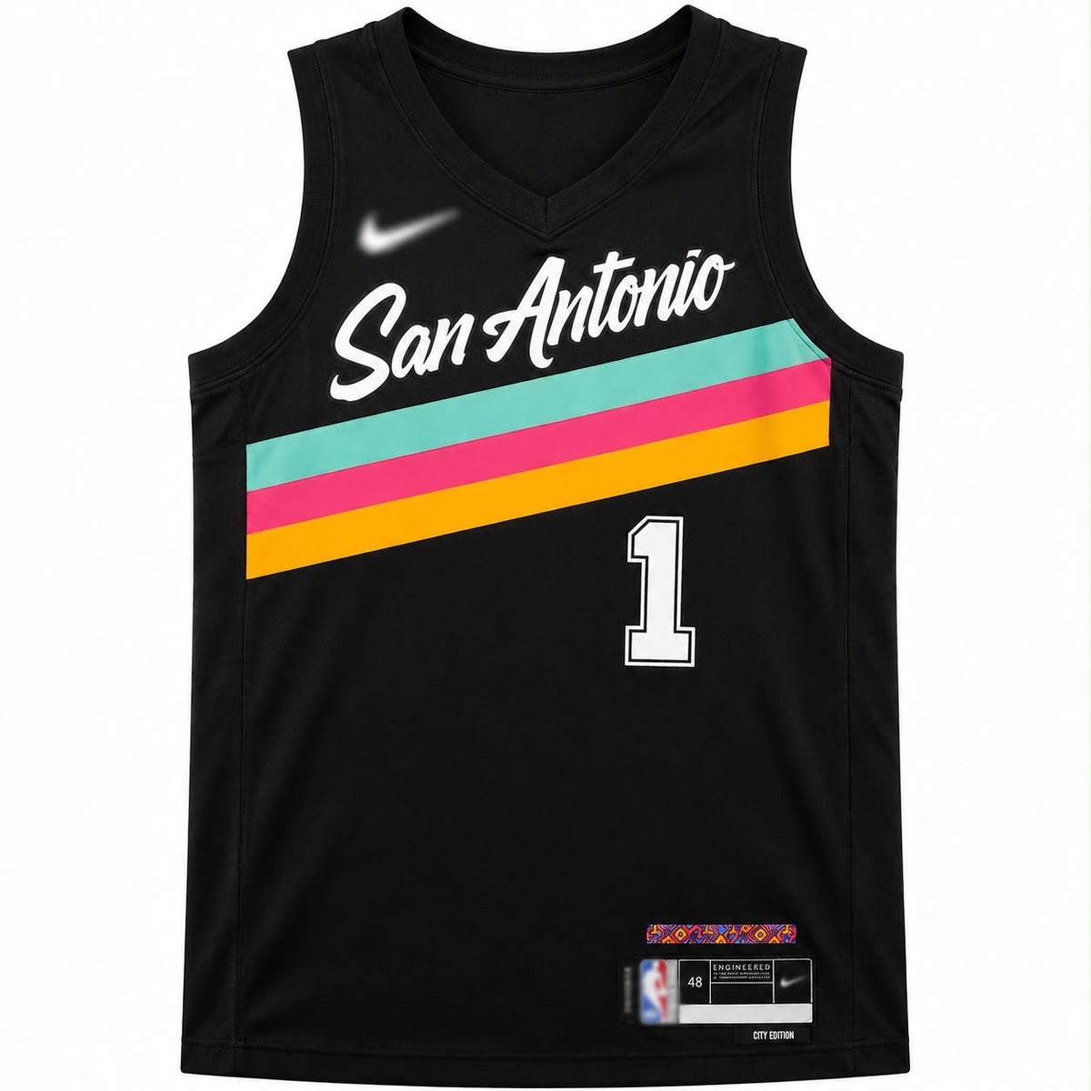 San Antonio Spurs #1 Victor Wembanyama City Edition Basketball Jersey