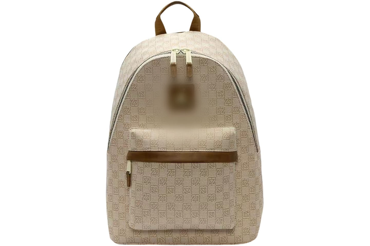 Monogram Denim Casual Backpack | 21L Everyday School & Travel Bag