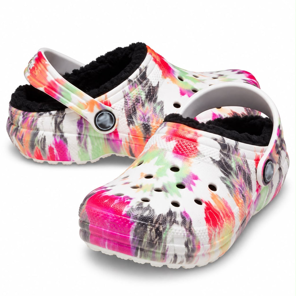 Kids Classic Winter Lined Tie-Dye Graphic Crocs