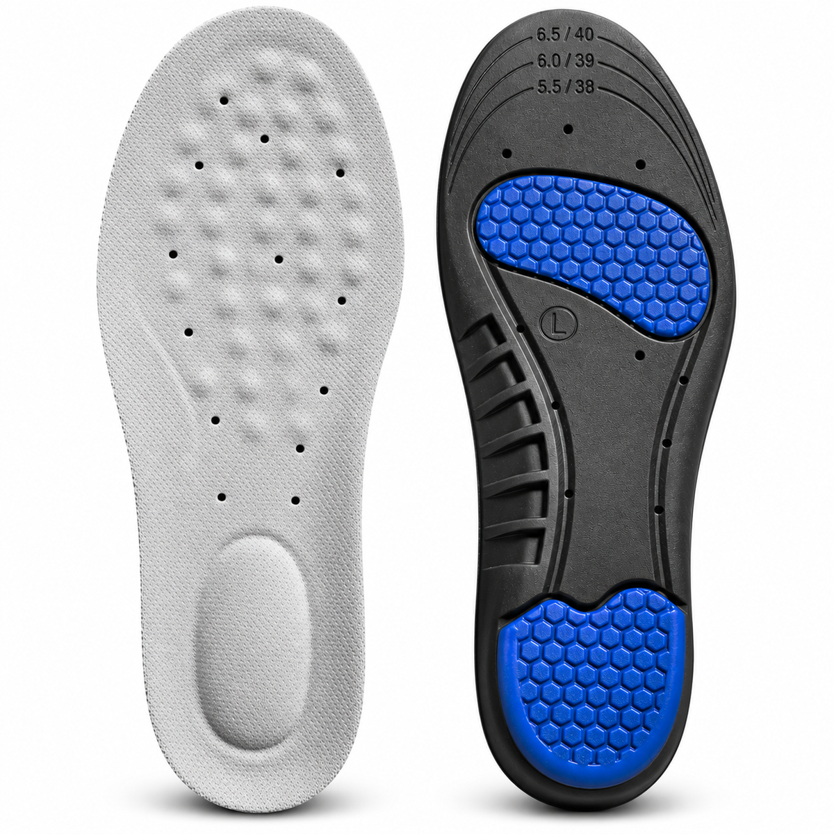 Golden Leaves Cut-to-Size Comfort Insoles with Cushioned Arch Support