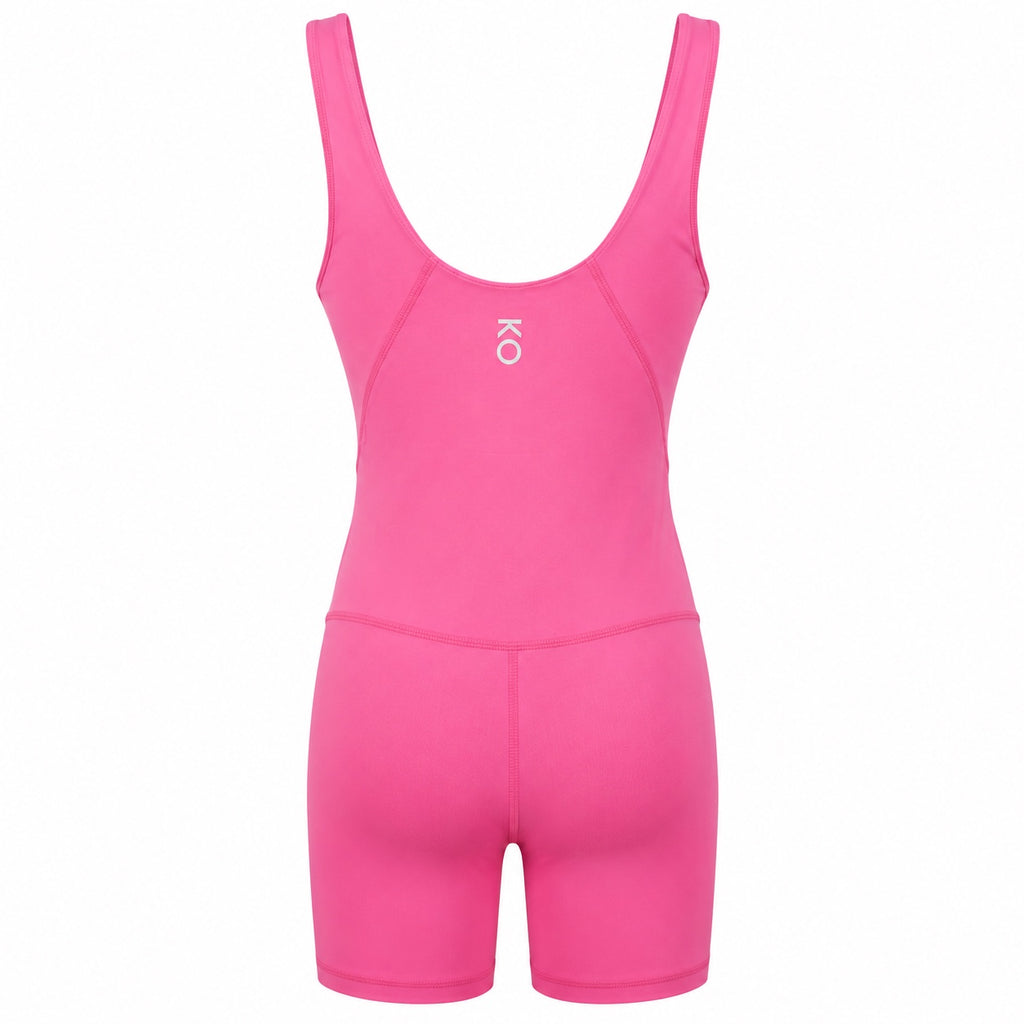 KORE WomenSeamless Scoop Neck Unitard Romper Shorts
