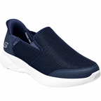 Skechers Men's Laceless Walking Shoes -Breathable Mesh Memory Foam Shoes