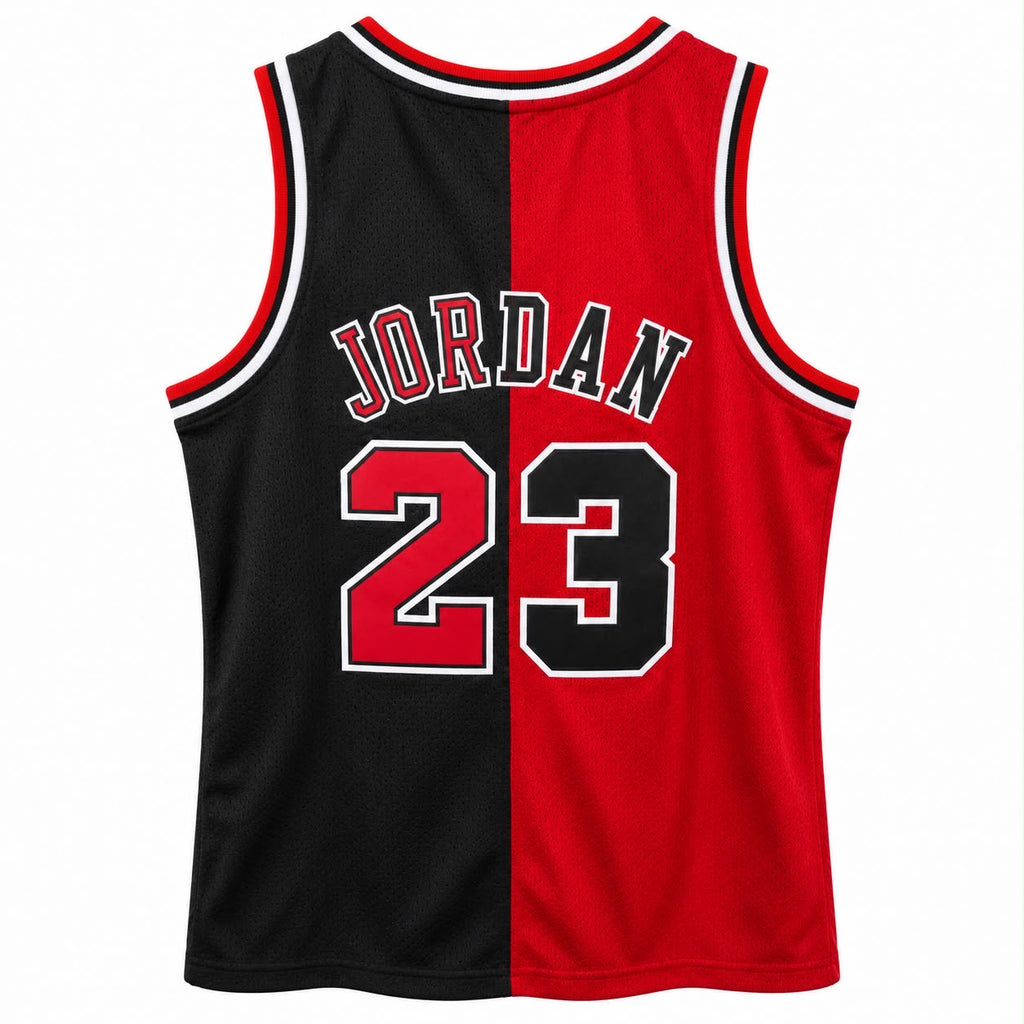 Michael Jordan #23 Chicago Bulls Split Design Mesh Basketball Jersey