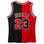 Michael Jordan #23 Chicago Bulls Split Design Mesh Basketball Jersey