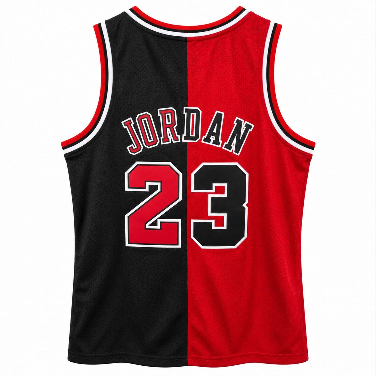 Michael Jordan #23 Chicago Bulls Split Design Mesh Basketball Jersey