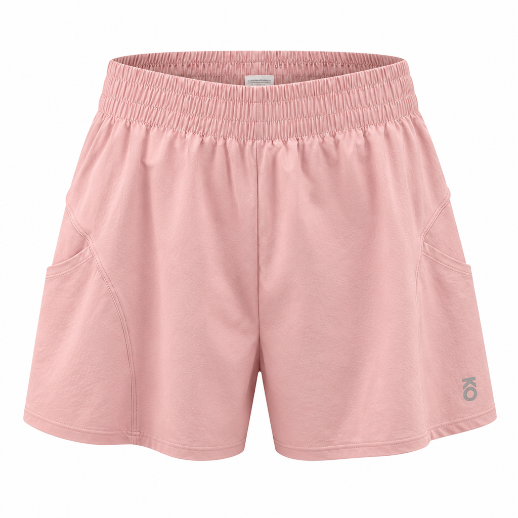 KORE Women's High-Waisted Mid-Rise Running Shorts With Pockets