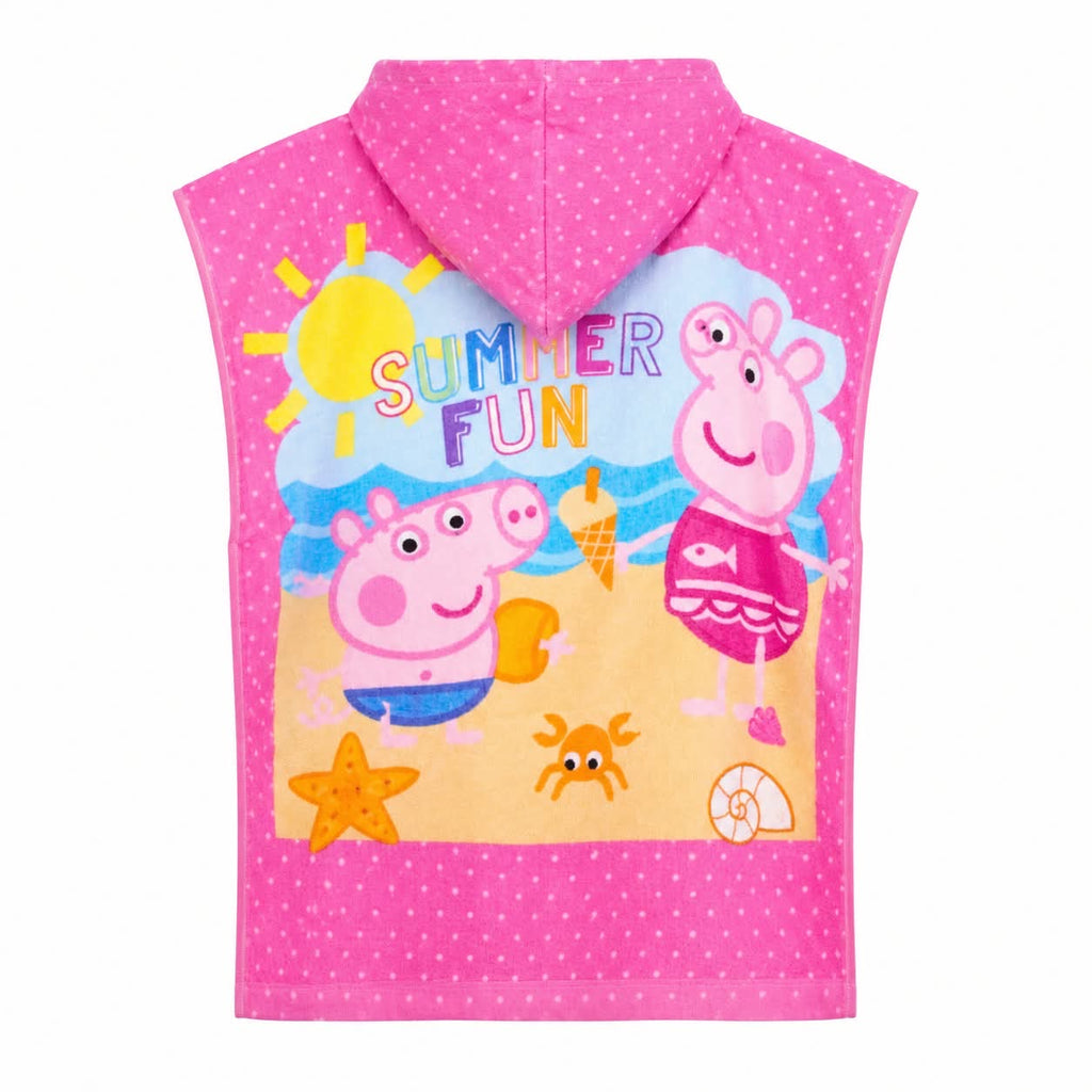Kids Hooded Poncho Towel Wearable Bath & Swimming Towel